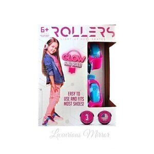 Madd Gear Girls Roller Light Up Heel Skates Fits Most Shoes Pink Kids Age 6+ NEW